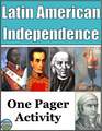 Latin American Independence Movements One Pager Activity