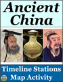 Ancient China Timeline Map Image Analysis Stations Activity