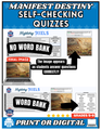 Manifest Destiny Reading Comprehension Pixel Activity | Westward Expansion Quiz