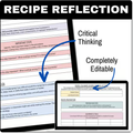 Foods Lab Plan / Reflection & Make-Up Lab Assignment BUNDLE | High School FCS