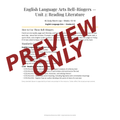 English Language Arts Bell Ringers Unit 2 - 45 Warm-Ups (Grades 6-8)