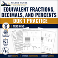 Equivalent Fractions, Decimals, and Percents DOK 1 Practice | Grade 6 Math | TEKS 6.5C