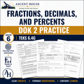 Fractions, Decimals, and Percents DOK 2 Practice | Grade 6 Math | TEKS 6.4G