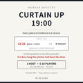 Curtain Up, 19:00 | Japanese-Style Murder Mystery for 5-10 Players + Host | Printable PDF | 100-130 min