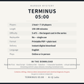 Terminus, 05:00 | Japanese-Style Murder Mystery for 7-14 Players + Host | Printable PDF | 150-180 min