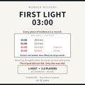 First Light, 03:00 | Japanese-Style Murder Mystery for 3-6 Players + Host | Printable PDF | 90-120 min