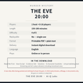 The Eve, 20:00 | Japanese-Style Murder Mystery for 8-16 Players + Host | Printable PDF | 150-180 min