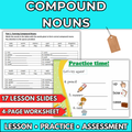 EFL / ESL Compound Nouns - Editable Lesson Slides & Worksheets