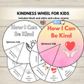 Random Acts of Kindness Bible Wheel Craft | Sunday School Coloring Spinner