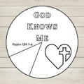 FREE Psalm 139:1–6 Bible Craft Activity | God Knows Me Coloring Wheel