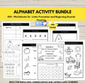Alphabet Worksheets Activity Pack | Letter of the Week Activities | Trace, Write & Sounds