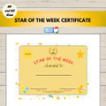 FREE Star of the Week Certificate | Printable Classroom Award