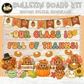 Thanksgiving Bulletin Board Kit | Thankful Turkey Classroom Decor | Printable