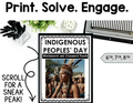 Indigenous Peoples' Day Word Search & Crossword Puzzles | October Activity | Middle School | No Prep