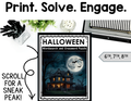 Halloween Word Search & Crossword Puzzles | October Activity | Middle School | No Prep