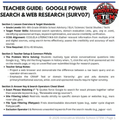 Google Power Search & Web Research Guide (SURV07) | Middle School Digital Literacy & Research Skills