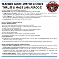 Water Bottle Rocket Thrust Mass STEM Lab (AERO02) | Middle School Aerospace Physics (Grades 6-8)