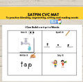SATPIN Phonics CVC Word Building Blending Activity Mat - Segmenting Sounds Board