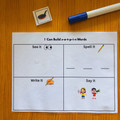 SATPIN Phonics CVC Word Building Blending Activity Mat - Segmenting Sounds Board