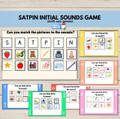 SATPIN Phonics Beginning Sounds Game -Literacy Center Activity