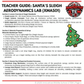 Santa Sleigh Aerodynamics Parachute STEM Lab (XMAS01) | Middle School Christmas Physics (Grades 6-8)