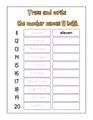 Numbers 1–20 Workbook | Trace, Write, Color & Number Words with Animals