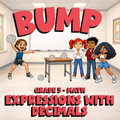 Expressions with Decimals BUMP Math Game - No Prep Grade 5 Review Activity
