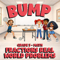 Fractions Real World Problems BUMP Math Game - No Prep Grade 5 Review Activity