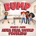 Area Real World Problems BUMP Math Game - No Prep Grade 5 Review Activity