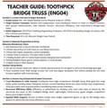 Toothpick Bridge Truss Load Challenge (ENG04) | Middle School Civil Engineering (Grades 6-8)