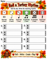 10624 : Turkey Time Rhythms | Thanksgiving Music Worksheets & Rhythm Activities Bundle