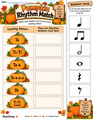 10624 : Pumpkin Patch Rhythms | Fall Music Worksheets & Rhythm Activities Bundle