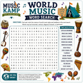 10624 : No-Prep Music Sub Plans Bundle | Word Searches, Crosswords & Memory Games