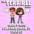 Surface Area 3D Shapes THE TERRIBLE GAME - No Prep Grade 7 Math Review Activity