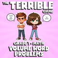 Volume Word Problems THE TERRIBLE GAME - No Prep Grade 7 Math Review Activity
