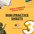 AI Digital Portraits Worksheets | Middle & High School | Prompts 3 Exercises