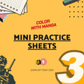 Manga Color Theory Worksheets | Middle & High School | Palettes 3 Exercises