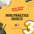 Movie Poster Mixed Media Worksheets | Middle & High School | 3 Exercises