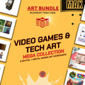 Video Games & Tech Art Mega Collection | Middle & High School | 5 Art Workshops