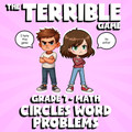 Circles Word Problems THE TERRIBLE GAME - No Prep Grade 7 Math Review Activity