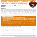 Back to School STEM Activity: Class Hazard Scavenger Hunt (BTS6) | Middle School Science Lab Safety (Grades 6-8)