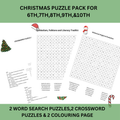 10638 : Christmas Puzzle Pack for Grades 6–10