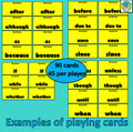 Subordinating Conjunctions - Snap! 90 cards - 15 conjunctions to learn.