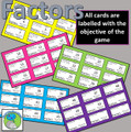 Factors of Numbers 1 - 50 Loop Game: "I have..Who has the factors?"