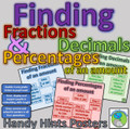Fractions, Decimals and Percentages of an Amount - Posters for classroom display