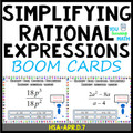 Simplifying Rational Expressions: Boom Cards - 20 problems