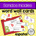 Sonidos iniciales Word Wall Cards