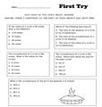 Circumference and Area of Circles: 1st Try, 2nd Try, 3rd Try