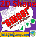 2D Shape Bingo - Images and Descriptions - for up to 30 Players