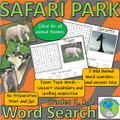 Wild Animal Wordsearch - 7 Word Searches to find features of different animals